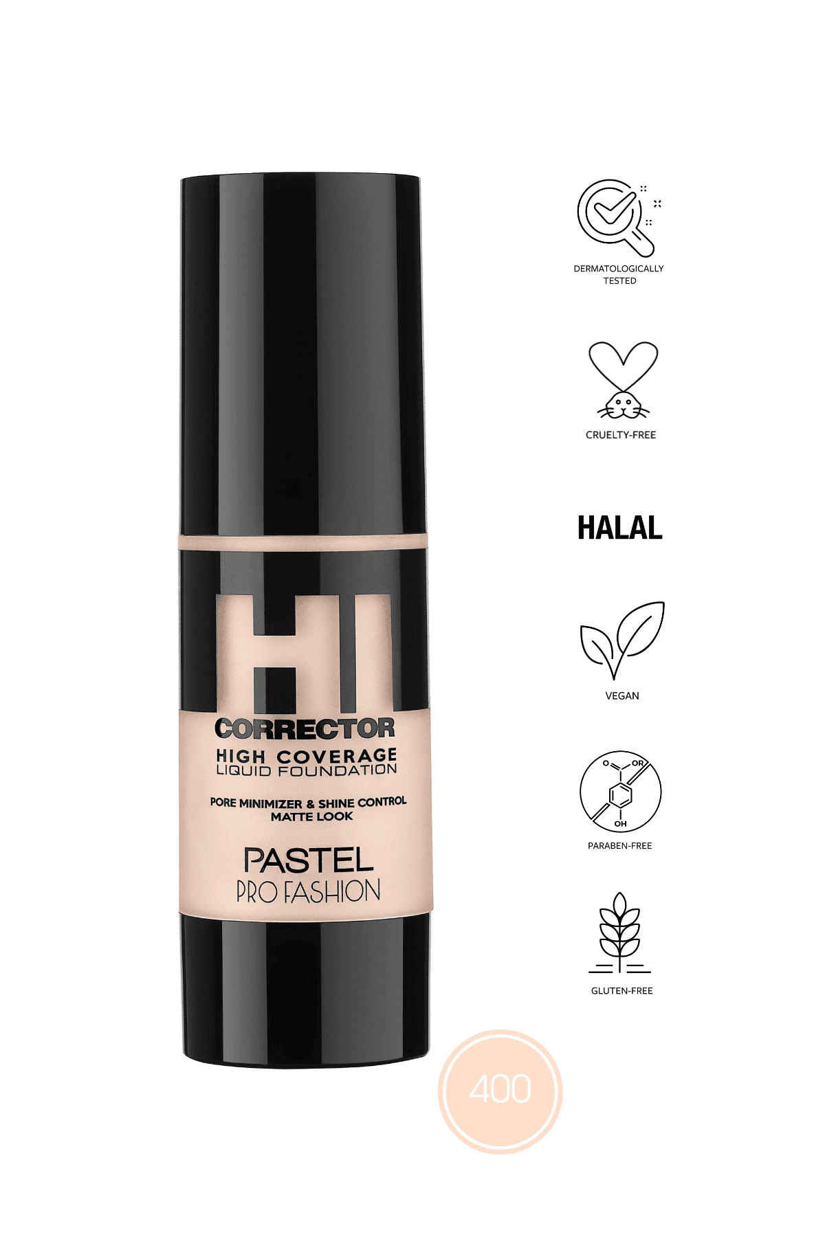 HI CORRECTOR HIGH COVERAGE LIQUID FOUNDATION