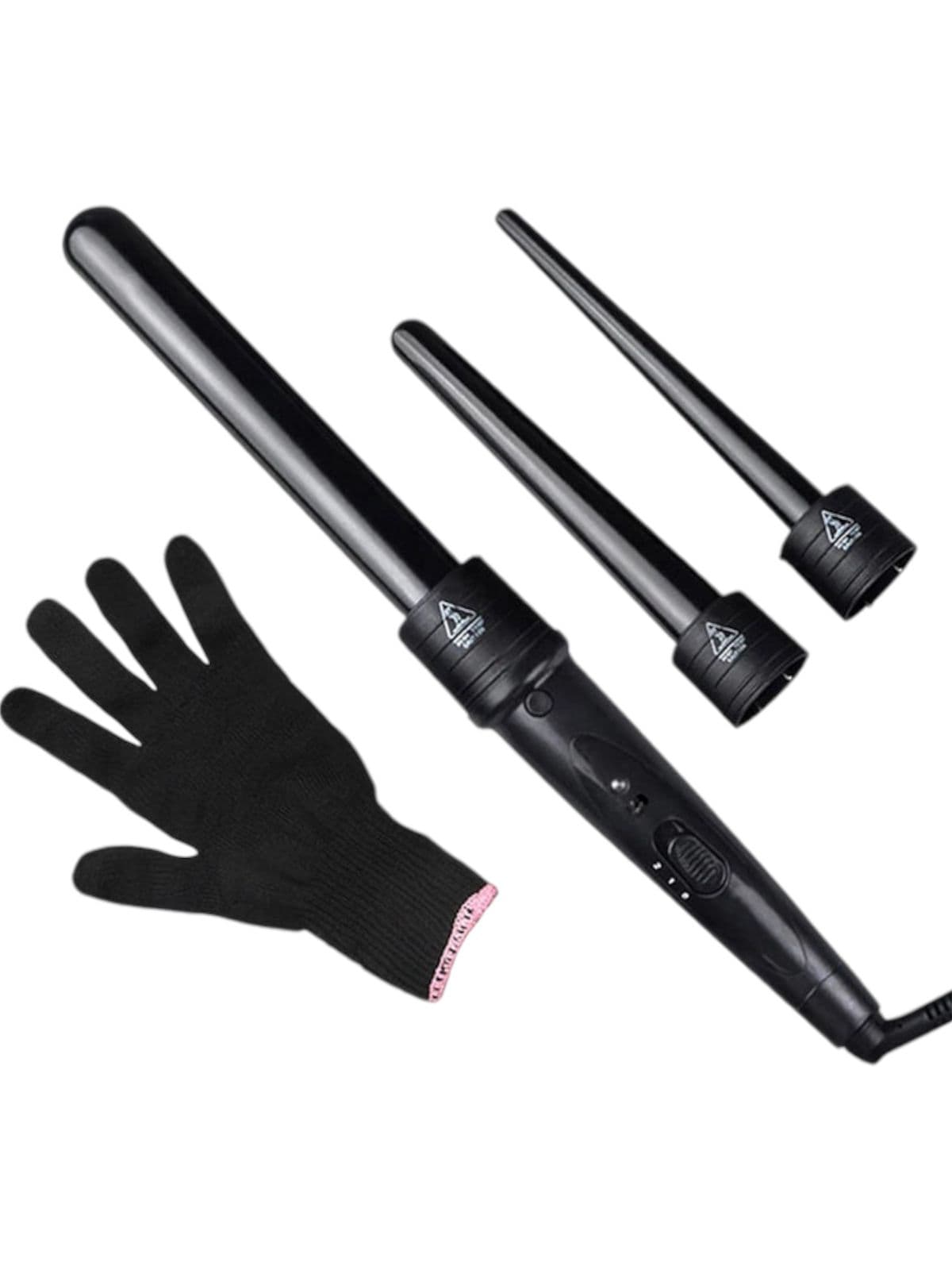 Clipless curling iron set