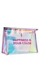 Transparent and colorful makeup bag