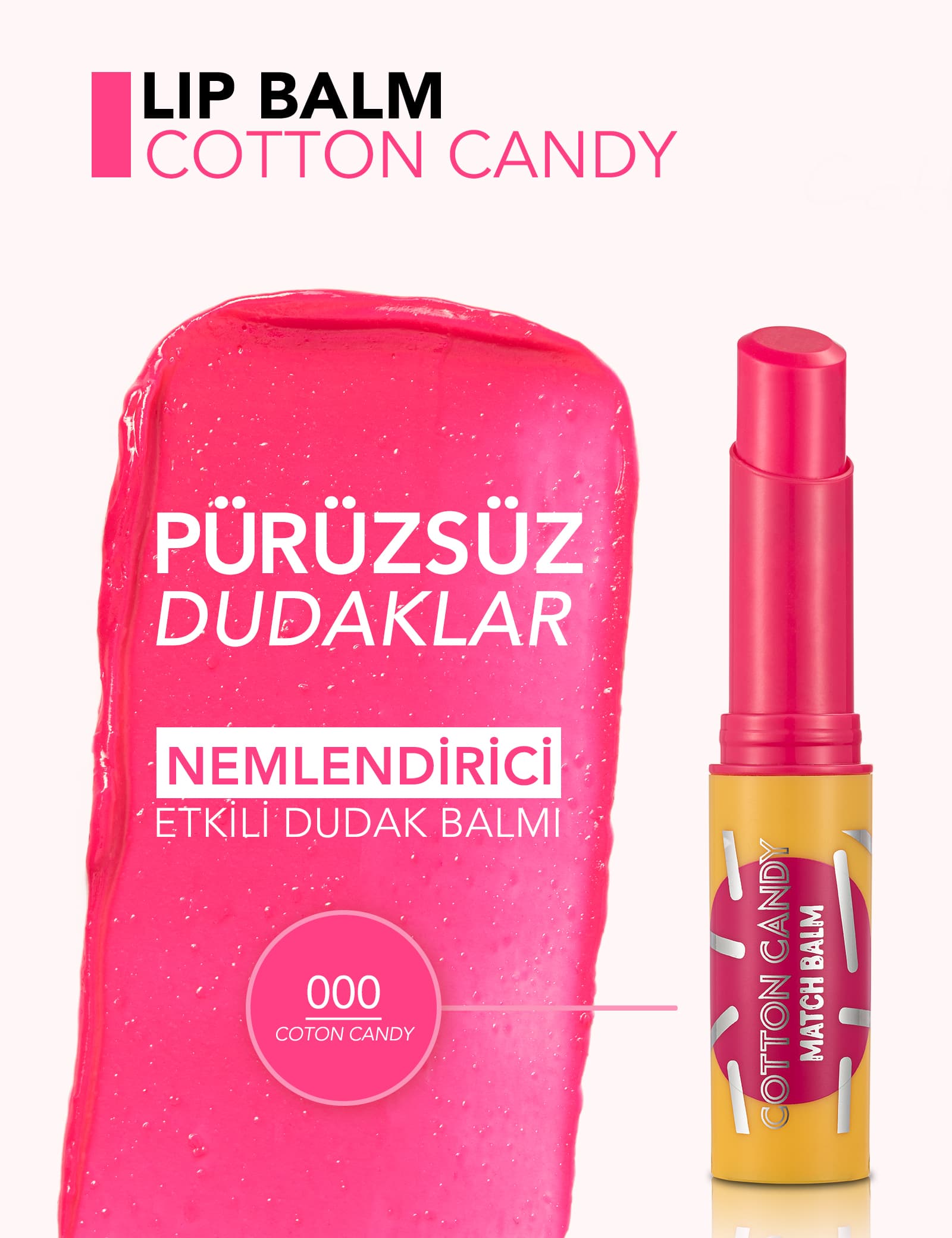 Cotton Candy Flavored Nourishing Lip Balm