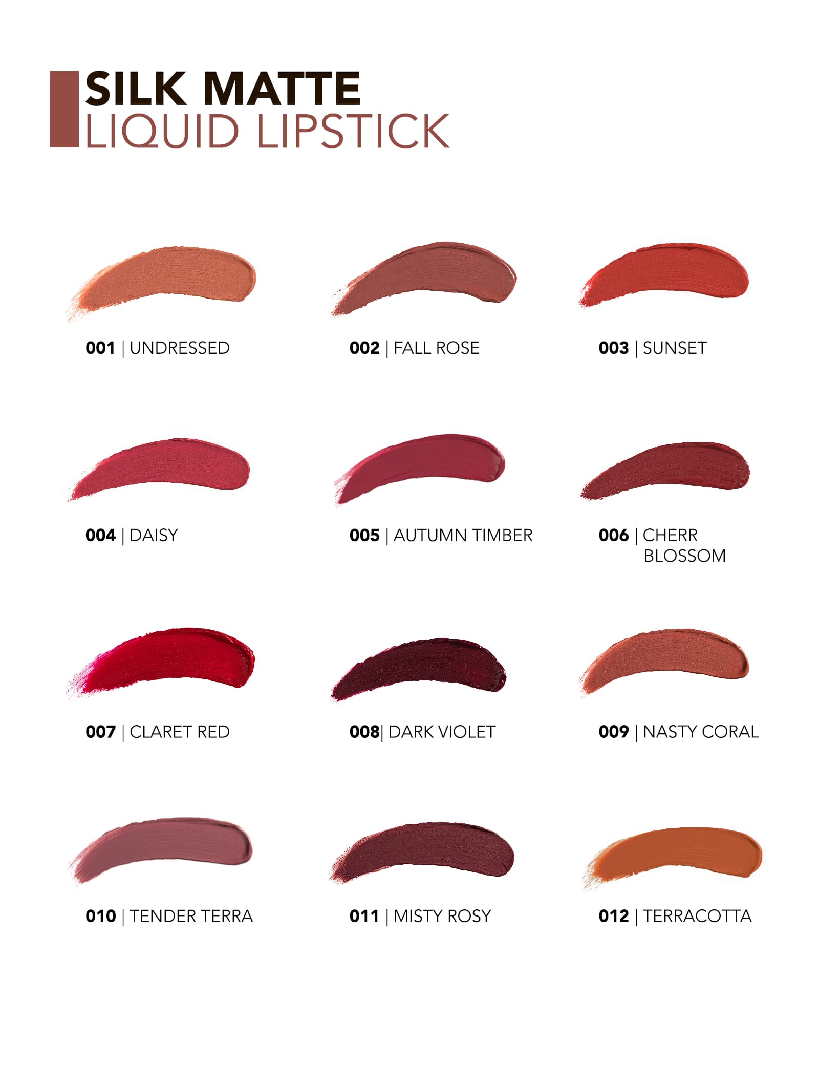 Silk-Matte Liquid & Matte Finish Lipstick